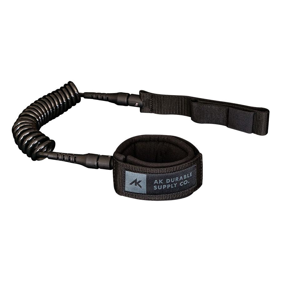 AK Coil Wingboarding Calf/ Ankle Leash - Black And Teal 6'