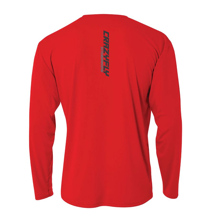 Crazyfly Long Sleeve Water Jersey - Red