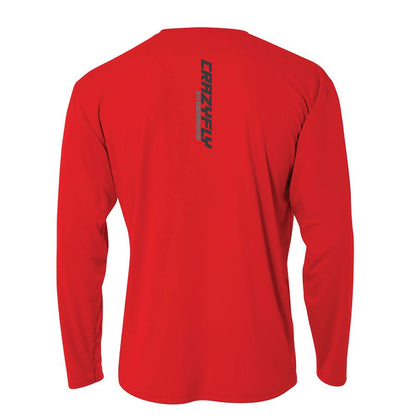 Crazyfly Long Sleeve Water Jersey - Red