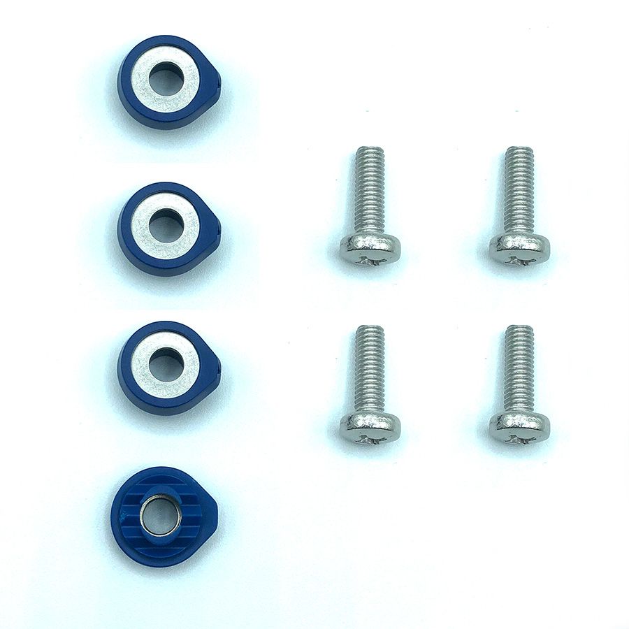 Crazyfly Hexa Binding Screws And Washers - Blue (set Of 4)