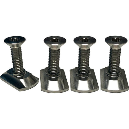 Foilite - M6 Titanium Hydrofoil Hardware Set - 4 Track Nuts And 4 M6 Screws