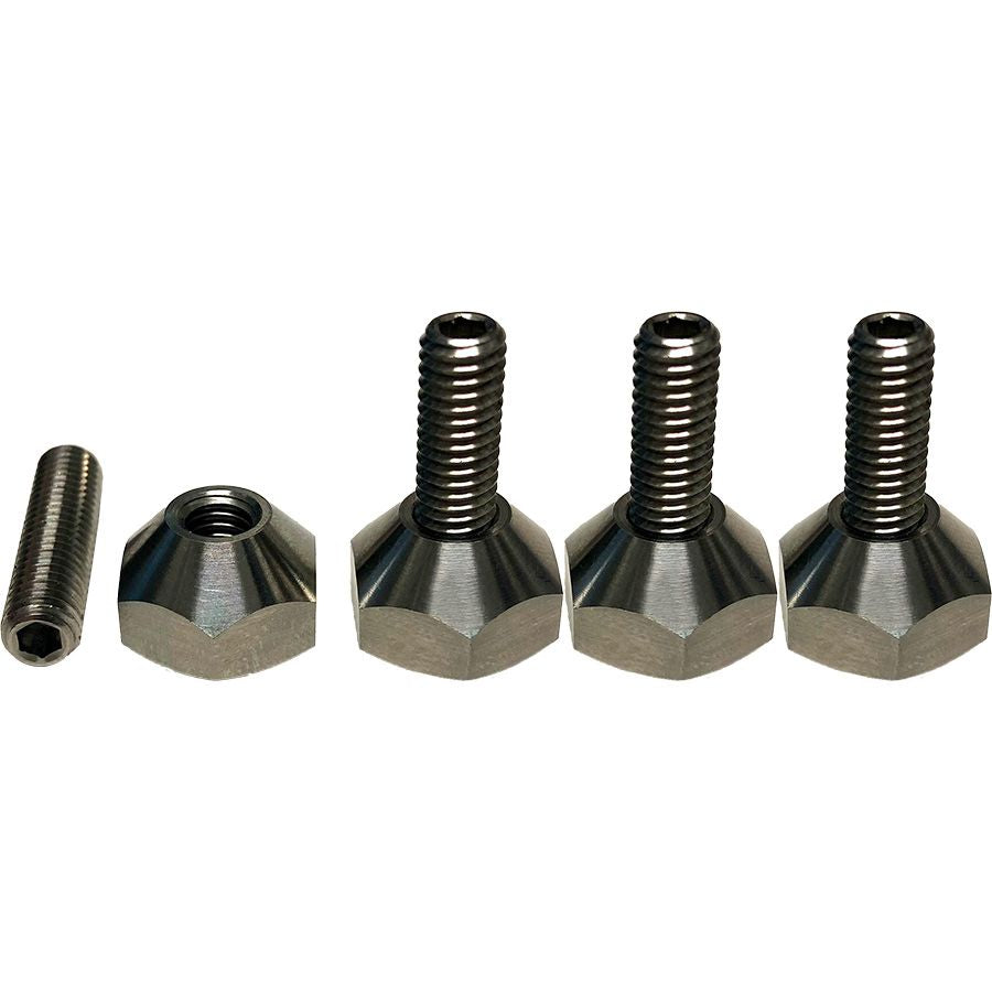 Foilite - M6 Titanium Hydrofoil Cone Nut Set - 4 Cone Nuts And 4 M6 Studs