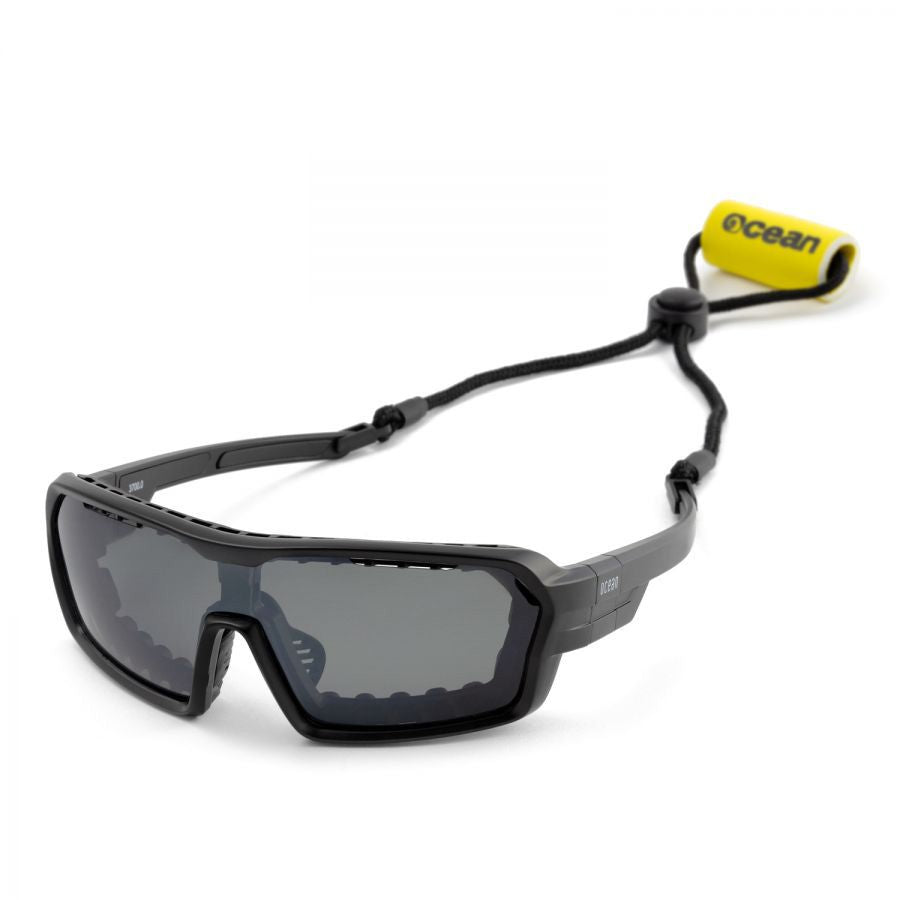 Ocean Chameleon Kiteboarding Water Shades - Matte Black W/Smoke Lense