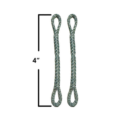 Slingshot Pigtail Loop-loop, 4 Inches, Grey (set Of 2)